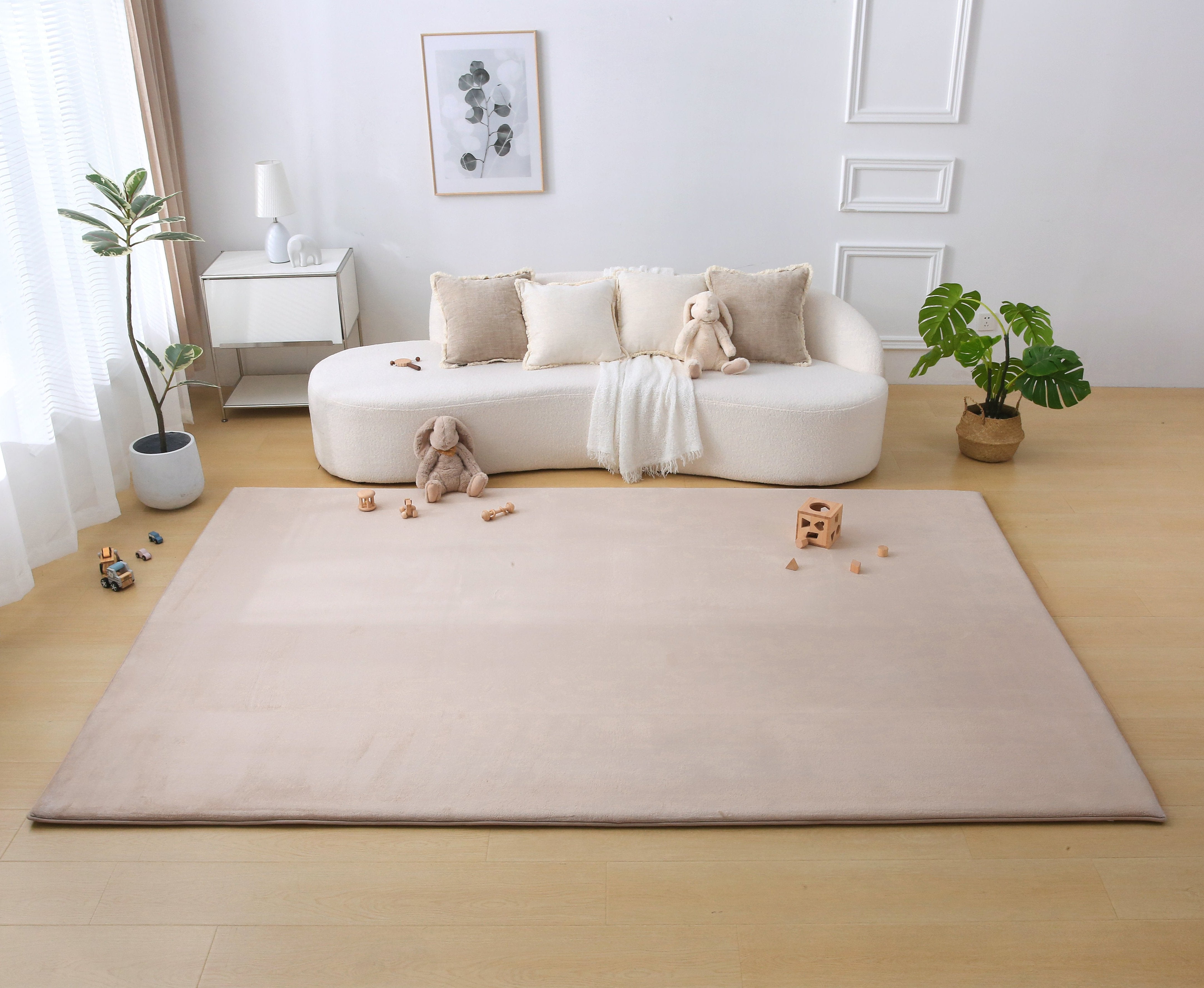 Plush Memory Play Mat – Beige