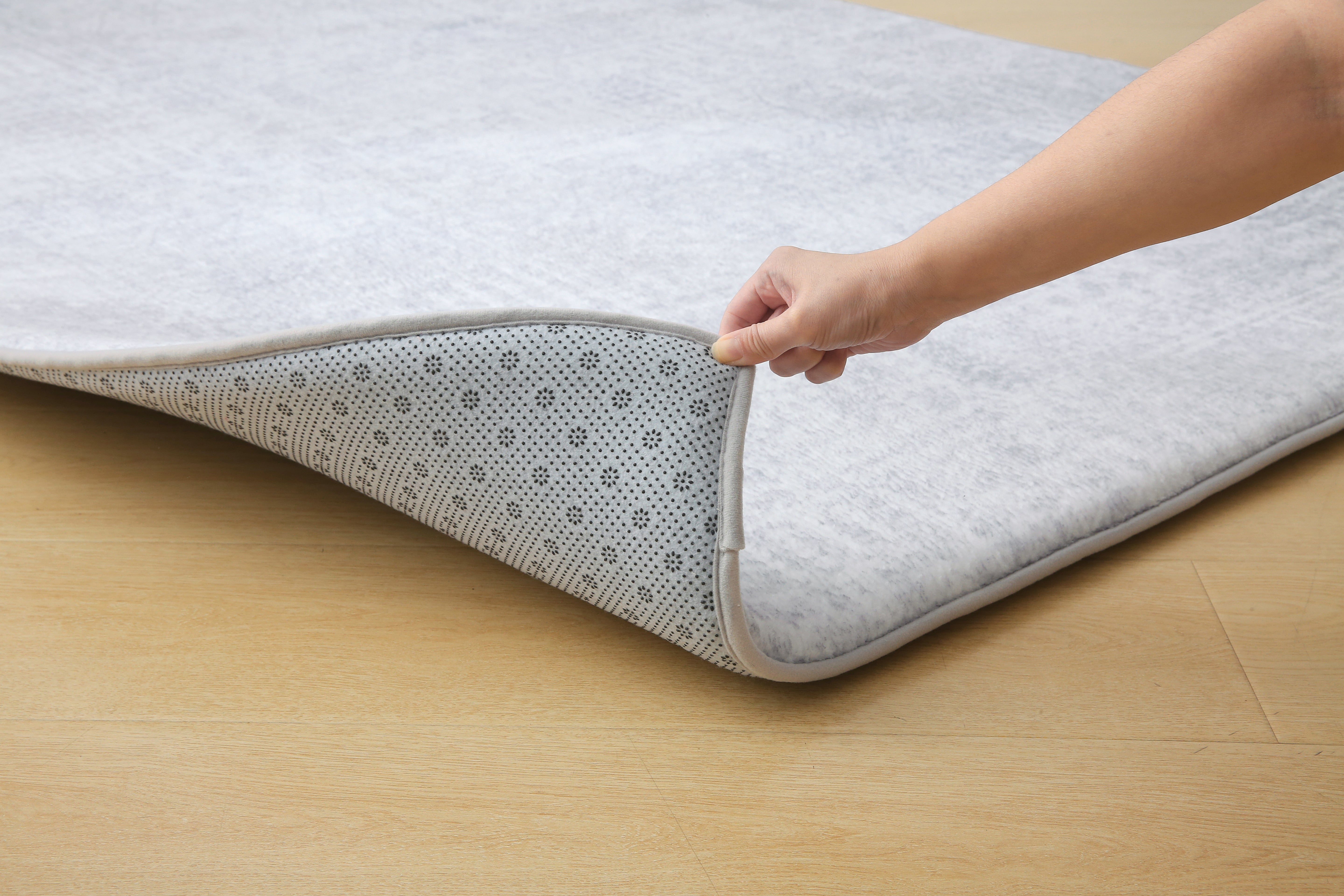 Plush Memory Play Mat - Geo Grey